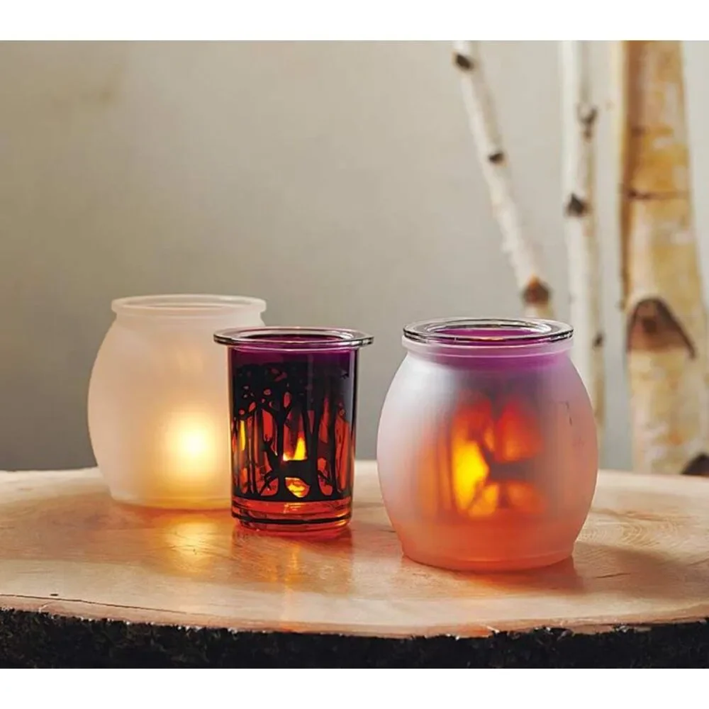 Partylite Votive Candle Holder -Woodland Light - Picture 1 of 8
